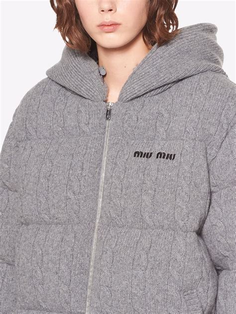 miu miu knit puffer|Miu Miu.